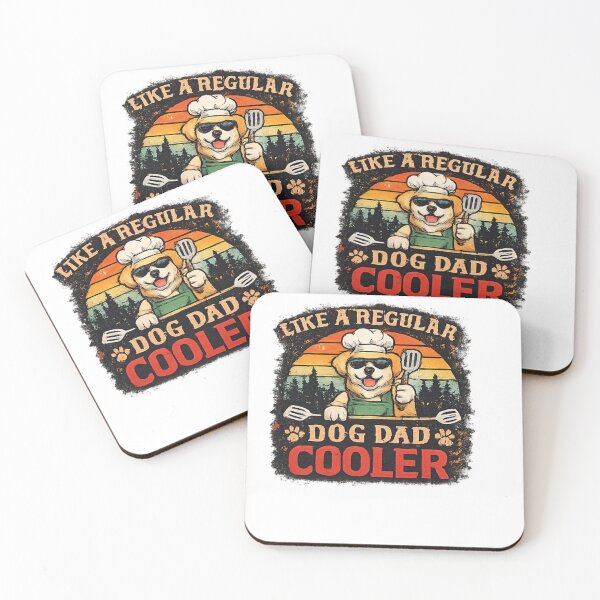 Item preview, Dog Dad Cooler Shirt | Retro Funny BBQ Puppy Design designed and sold by PoojaArtLab.