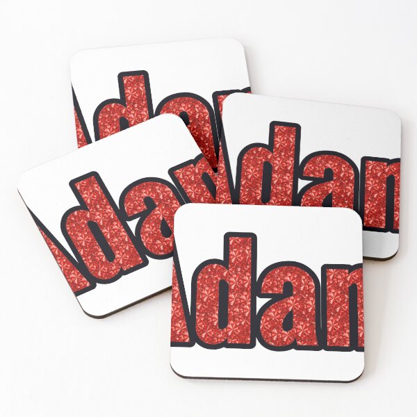 Item preview, Adam Boy Name Red Rhinestone Texture designed and sold by TheIconSmith.