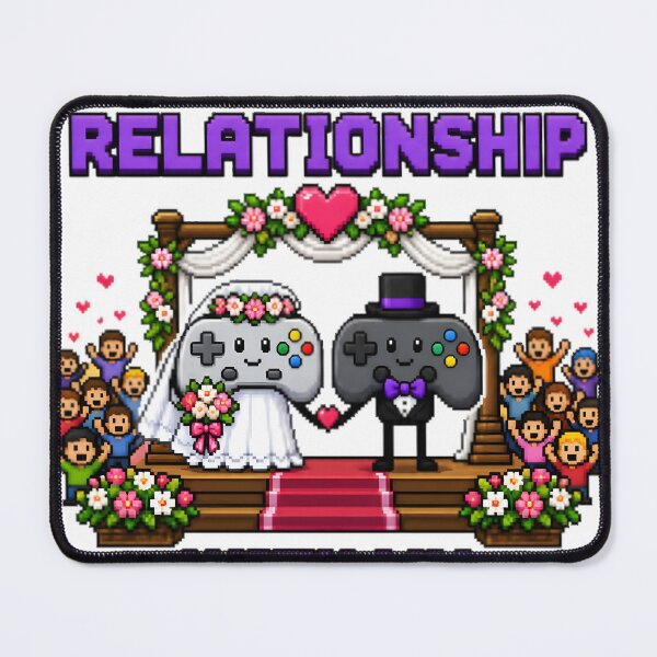 Item preview, Gamer Wedding Controller Marriage Funny Pixel Art designed and sold by RetroPixel Apparel.