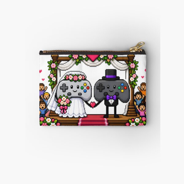 Item preview, Gamer Wedding Controller Marriage Funny Pixel Art designed and sold by RetroPixel Apparel.