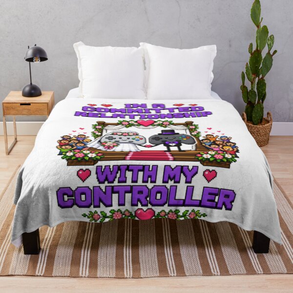 Item preview, Gamer Wedding Controller Marriage Funny Pixel Art designed and sold by RetroPixel Apparel.