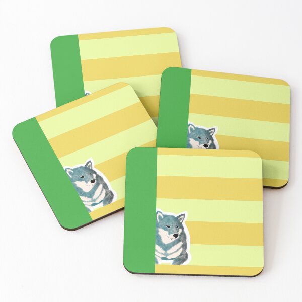 Item preview, 80's vibes colors (yellow, green) with blue Shiba Inu designed and sold by ShibaCruise-On.
