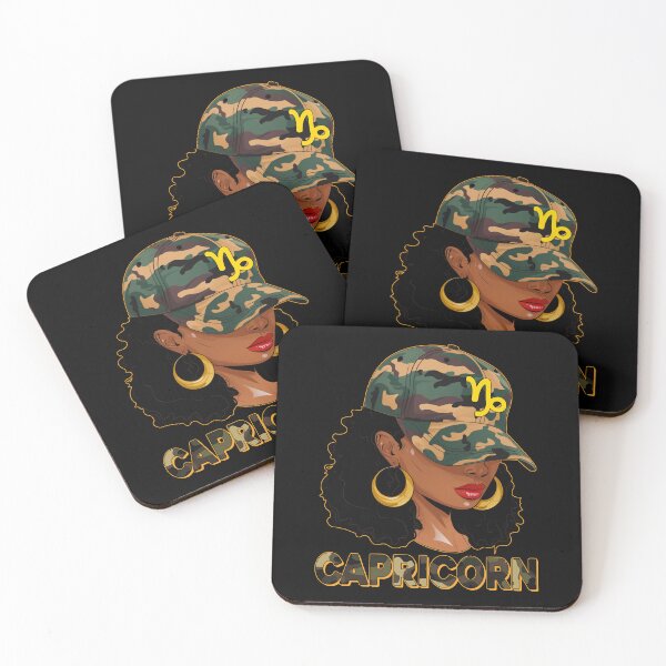 Item preview, Capricorn Zodiac Black Woman Camo Fashion Design designed and sold by MaxGraphicShirt.