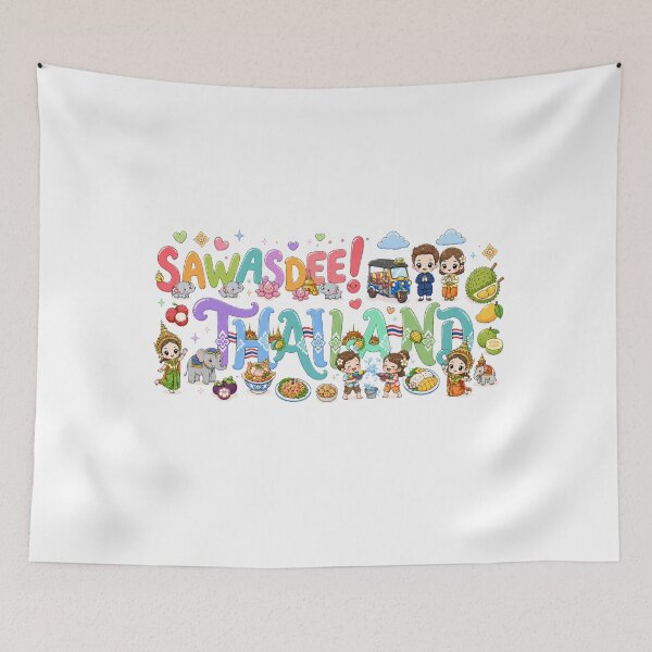 Item preview, Sawasdee Thailand Cute Travel Graphic – Kawaii Thai Culture Welcome Thailand Design designed and sold by Beeform.