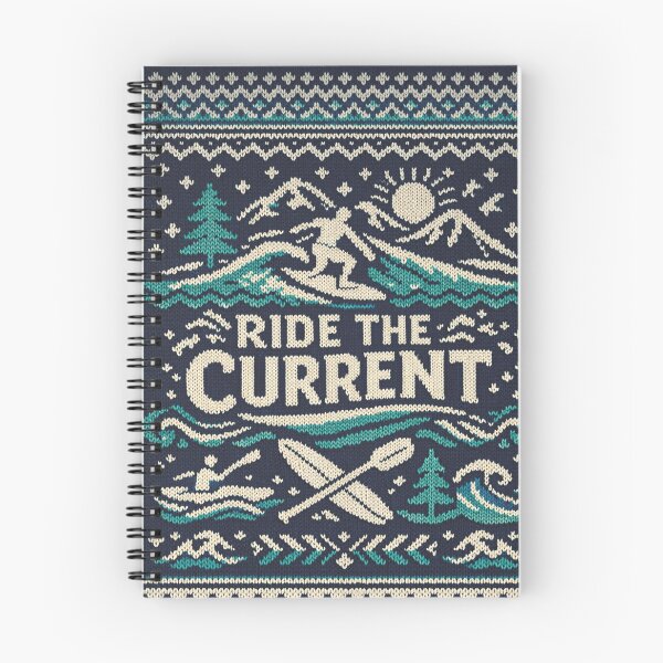Item preview, Ride the current slogan in a maritime knitting pattern designed and sold by Mauswohn.