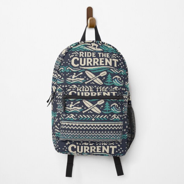 Item preview, Ride the current slogan in a maritime knitting pattern designed and sold by Mauswohn.