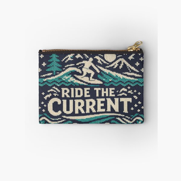 Item preview, Ride the current slogan in a maritime knitting pattern designed and sold by Mauswohn.