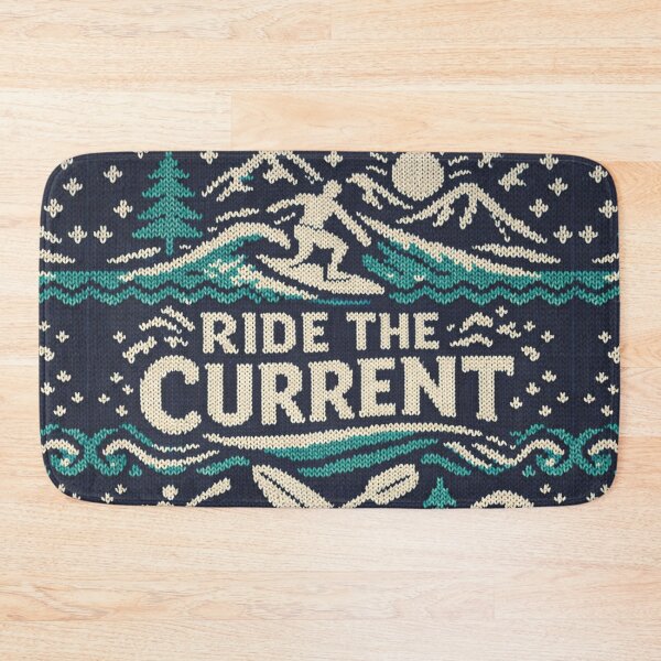 Item preview, Ride the current slogan in a maritime knitting pattern designed and sold by Mauswohn.
