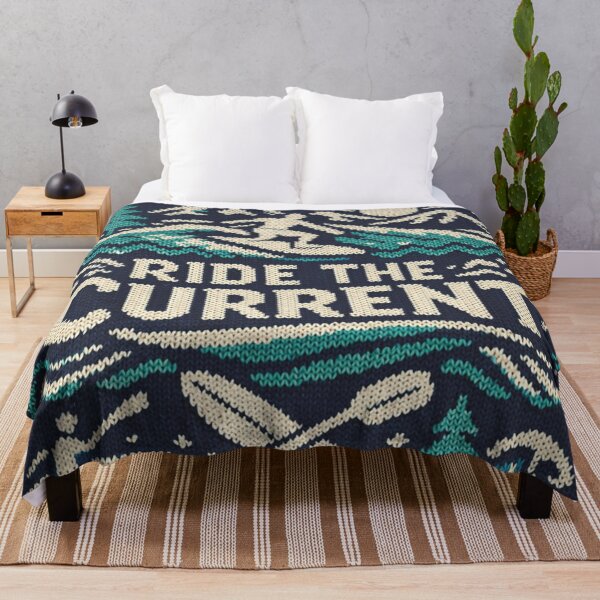 Item preview, Ride the current slogan in a maritime knitting pattern designed and sold by Mauswohn.