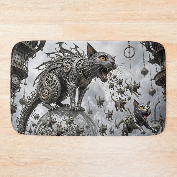 Item preview, The Aesthetics of Decay: A Mechanical Cat and Eternity Made of Gears designed and sold by KunstGeist.