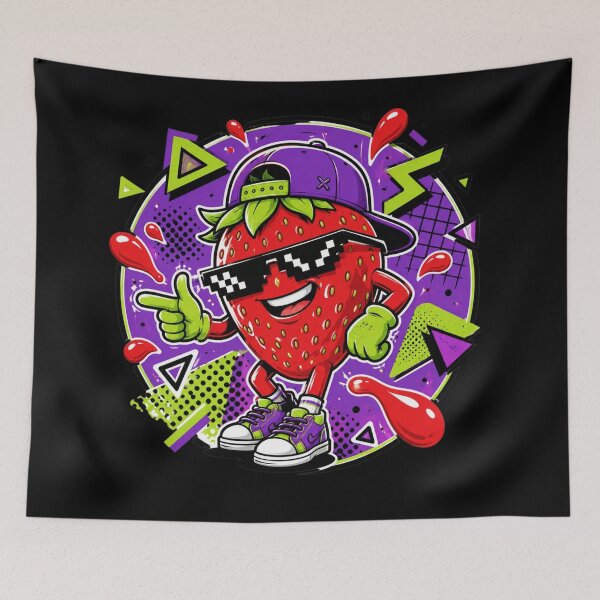 Item preview, Cool Strawberry Drip | Retro Kawaii Streetwear Fruit Graphic designed and sold by Timeless Junction.