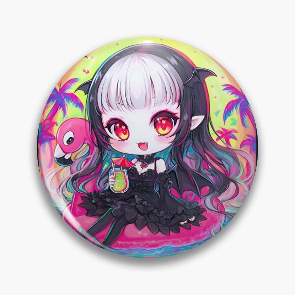 Item preview, Lisa Frank Inspired Vampire Pool Float Summerween Sticker designed and sold by InkAndGloom.