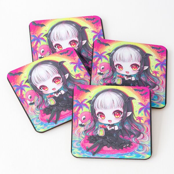 Item preview, Lisa Frank Inspired Vampire Pool Float Summerween Sticker designed and sold by InkAndGloom.