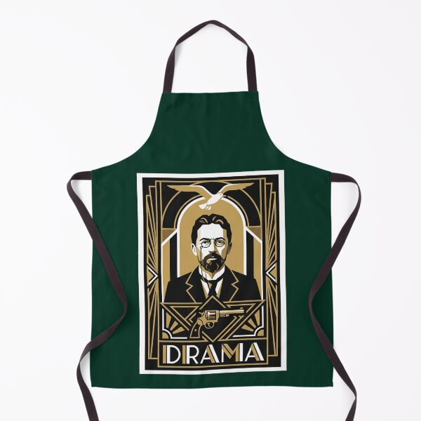 Item preview, Anton Chekhov Drama - Art Deco Theater Poster designed and sold by quackynaut.
