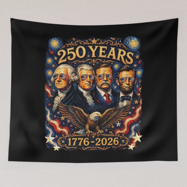 Item preview, 250 American Years American Presidents Starry Night 4th of July designed and sold by elongatedjazz.