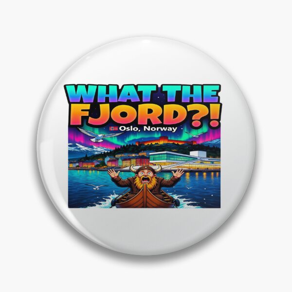 Item preview, What The Fjord?! Funny Oslo Norway Viking T-Shirt | Northern Lights Scandinavian Travel Graphic Tee designed and sold by Sushikidsntod.