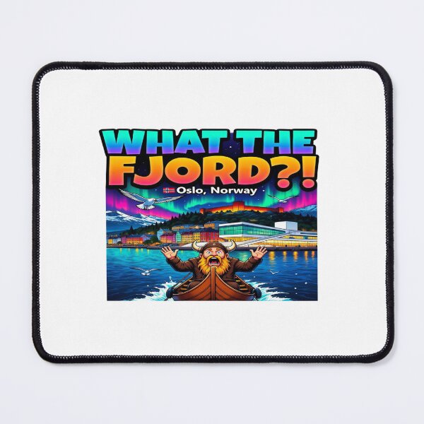 Item preview, What The Fjord?! Funny Oslo Norway Viking T-Shirt | Northern Lights Scandinavian Travel Graphic Tee designed and sold by Sushikidsntod.