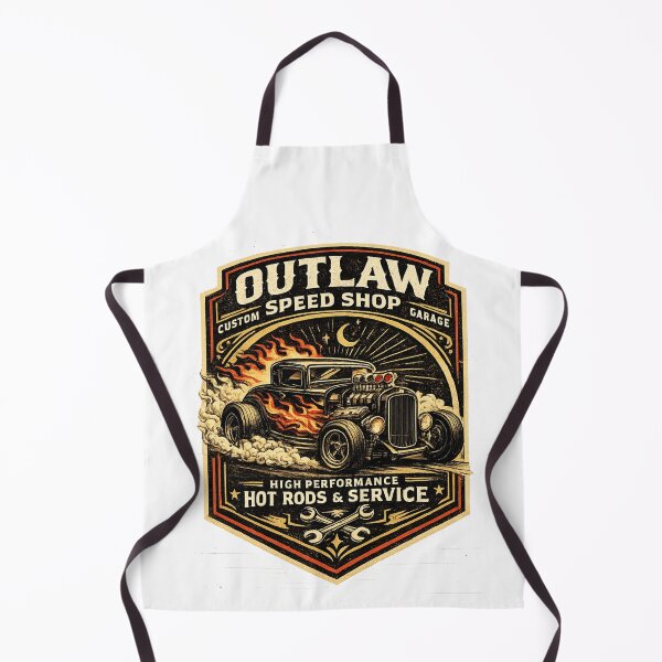 Item preview, Outlaw Speed Shop Vintage Hot Rod T-Shirt Design designed and sold by RelateAndTee.