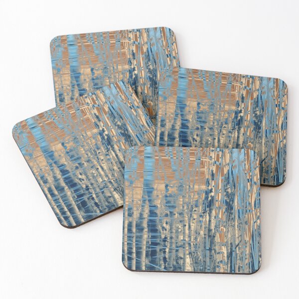 Item preview, Abstract Orange Blue Birch Tree Overlay designed and sold by jocelynsart.