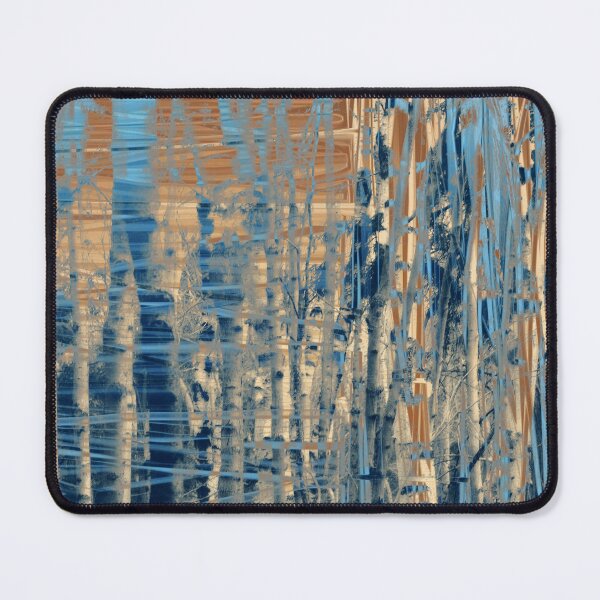 Item preview, Abstract Orange Blue Birch Tree Overlay designed and sold by jocelynsart.