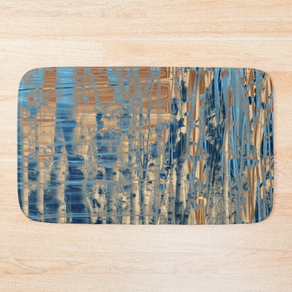 Item preview, Abstract Orange Blue Birch Tree Overlay designed and sold by jocelynsart.