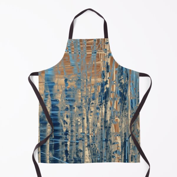 Item preview, Abstract Orange Blue Birch Tree Overlay designed and sold by jocelynsart.