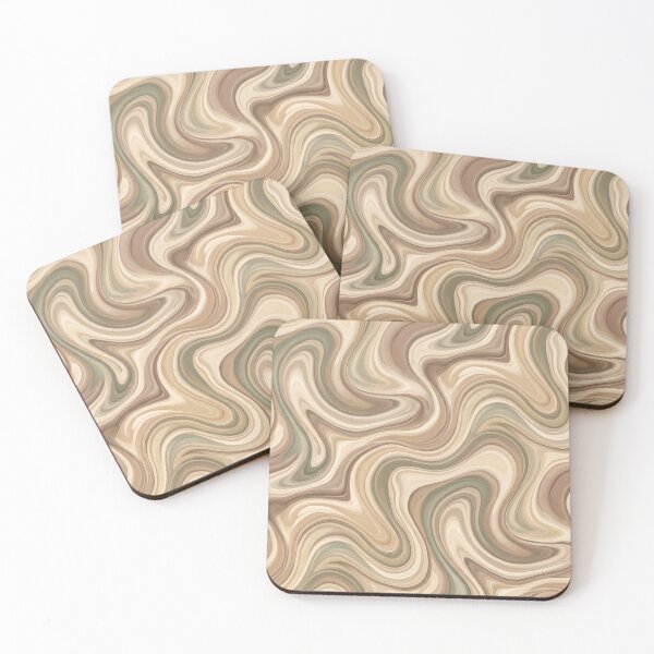 Item preview, Earthy Swirl Retro Marble Neutral Wave Pattern designed and sold by MythicCotton.
