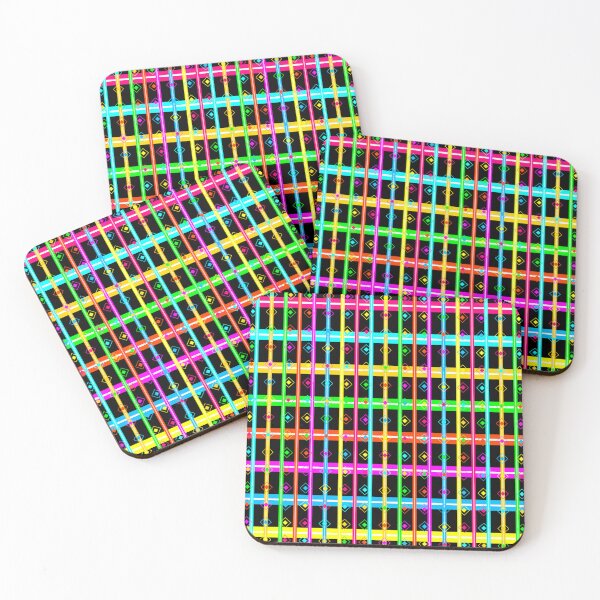 Item preview, African Electric Neon Kente Stripe Glow Dark Pattern  designed and sold by AfricanArtHub.