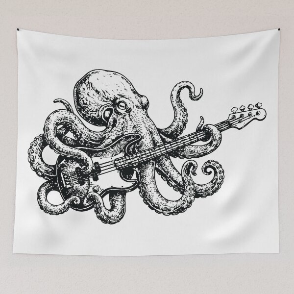 Item preview, OctoBass – Octopus Playing Bass Guitar  designed and sold by abstractsmile.