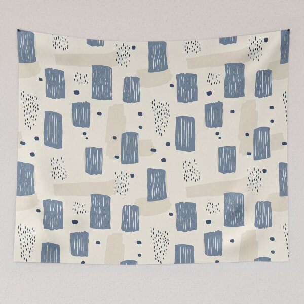 Item preview, Blue Scandinavian Nursery Shapes designed and sold by MegaNovaArt.