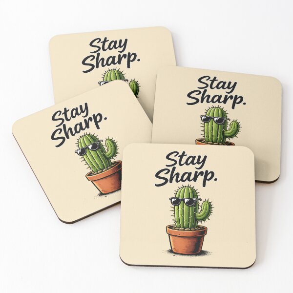 Item preview, Stay Sharp Cool Cactus Illustration designed and sold by blankTeeShirt.