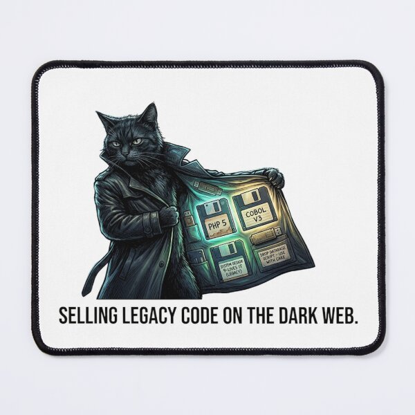 Item preview, Funny Developer Gift Selling Legacy Code On The Dark Web  Cat Programmer Humor Shirt Legacy PHP COBOL Gift designed and sold by Dev Mode.