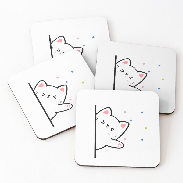 Item preview, Minimalist Peeking Curious Cat Art designed and sold by Kidix Arts.