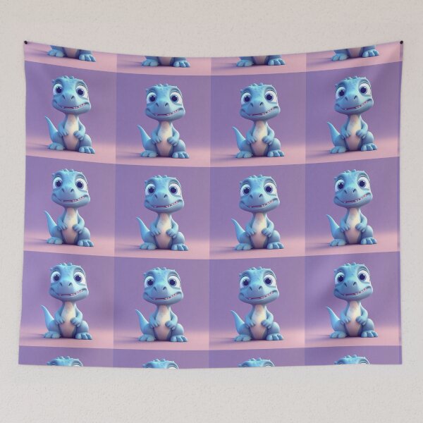 Item preview, ⁠Cute Baby Dinosaur Chibi Nursery Art⁠ designed and sold by PrimePrintLab.