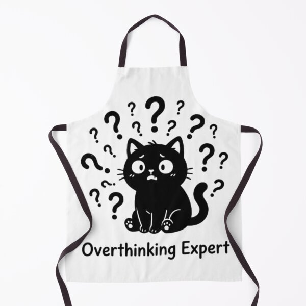 Item preview, Overthinking Expert Cat Hoodie | Funny Anxiety Cat Sticker & T-Shirt designed and sold by TheCosyCarriage.