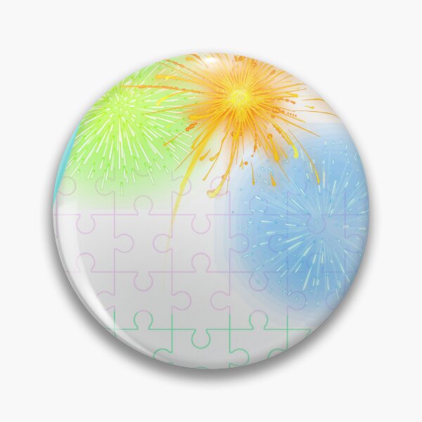 Item preview, Colorful Fireworks Through Puzzle Curtains designed and sold by MigWhimsy.