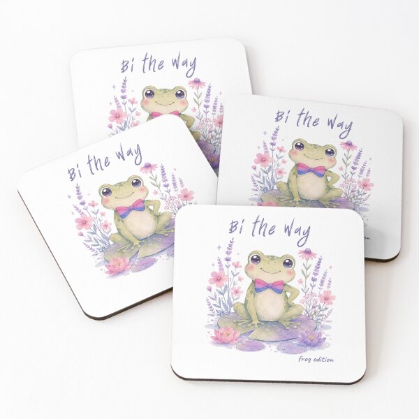 Item preview, Bi the Way Frog — Cute Bisexual Pride LGBTQ Cottagecore Soft Aesthetic Gift designed and sold by SillentDesign.