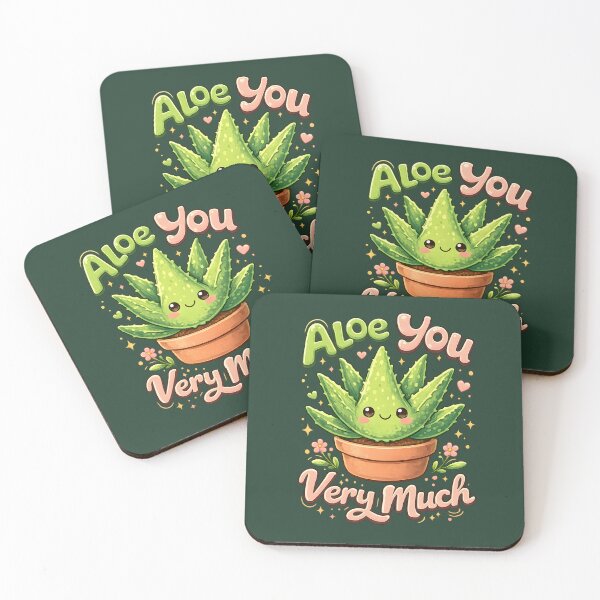 Item preview, Aloe You Very Much – Cute Kawaii Aloe Vera Plant Illustration designed and sold by blankTeeShirt.