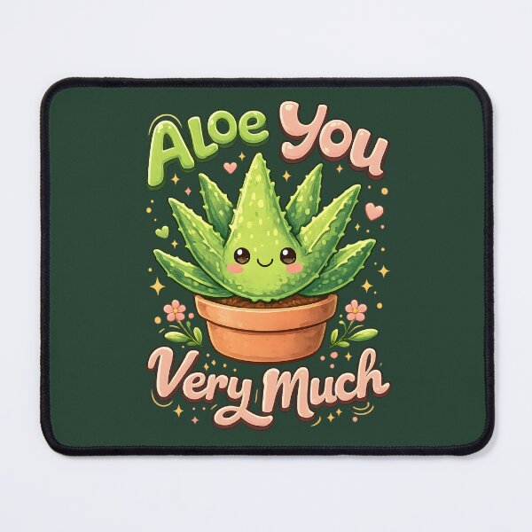 Item preview, Aloe You Very Much – Cute Kawaii Aloe Vera Plant Illustration designed and sold by blankTeeShirt.