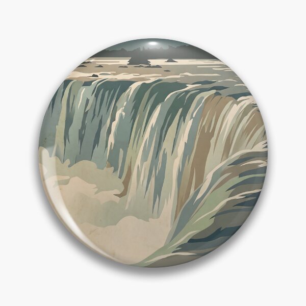 Item preview, Experience the thundering majesty of Niagara Falls with this stunning vintage-inspired travel poster! designed and sold by Pattern-Parade.