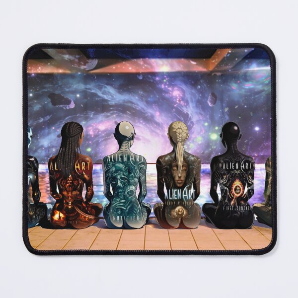 Item preview, Pink Alien Art Psytrance Legends Trippy Cosmic Festival designed and sold by Hen-C-Art.
