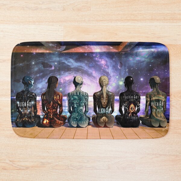 Item preview, Pink Alien Art Psytrance Legends Trippy Cosmic Festival designed and sold by Hen-C-Art.