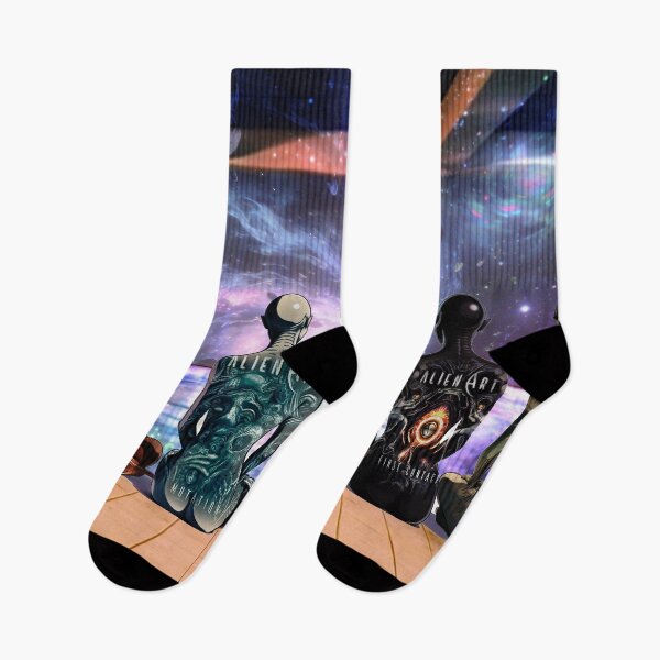Item preview, Pink Alien Art Psytrance Legends Trippy Cosmic Festival designed and sold by Hen-C-Art.