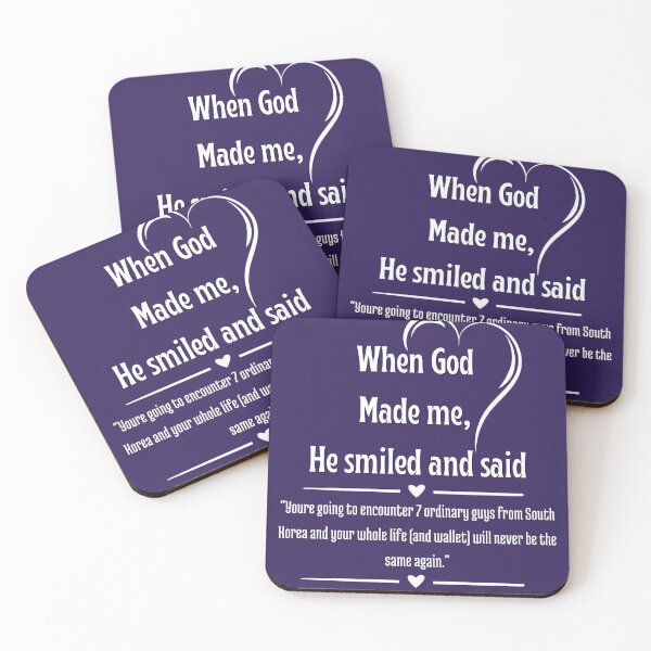 Item preview, When God Made Me - BTS design (white text) designed and sold by ARMYPLUGCO.