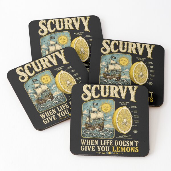 Item preview, Scurvy When Life Doesn't Give You Lemons Pirate Humor Vitamin C designed and sold by DesignsByAnett.