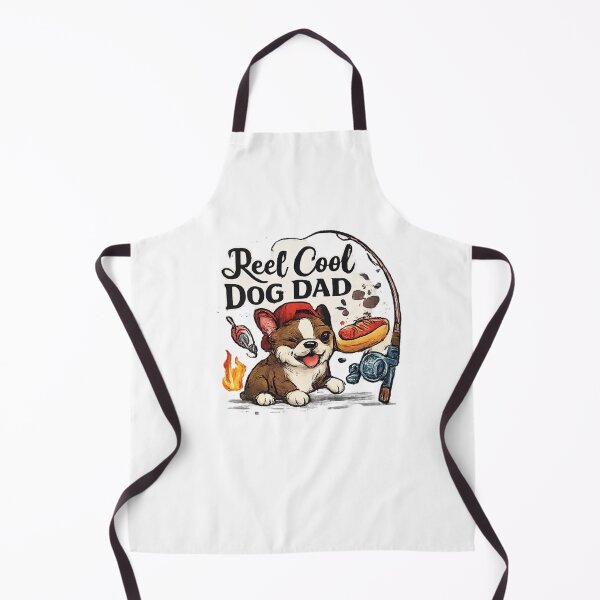 Item preview, Reel Cool Dog Dad Shirt | Funny Fishing Puppy Graphic Tee designed and sold by PoojaArtLab.