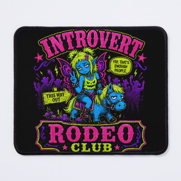 Item preview, Introvert Rodeo Club Funny Goth Fairy Pony Western Graphic designed and sold by FocusedPatterns.