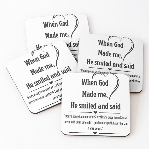 Item preview, When God Made Me - BTS design (black text) designed and sold by ARMYPLUGCO.