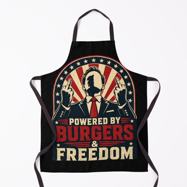 Item preview, Powered By Burgers & Freedom Funny Patriotic Graphic designed and sold by Alpacatata.