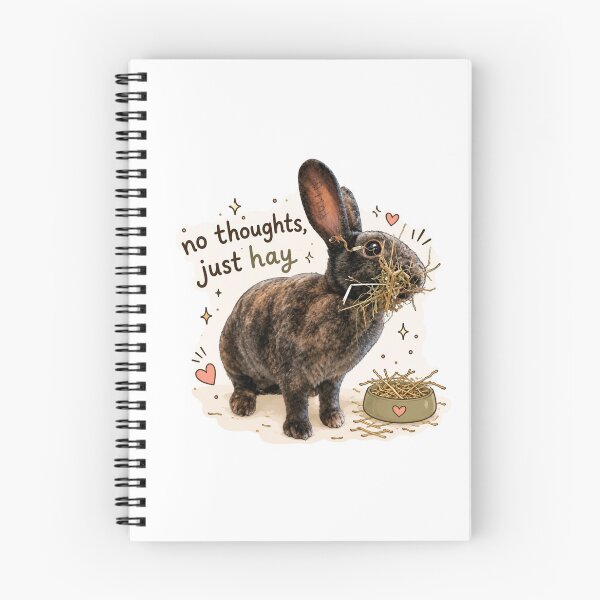 Item preview, No Thoughts, Just Hay – Cute Bunny Sticker | Funny Rabbit Meme Aesthetic designed and sold by TessHandmadeCreation .